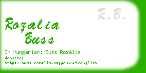 rozalia buss business card