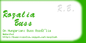 rozalia buss business card